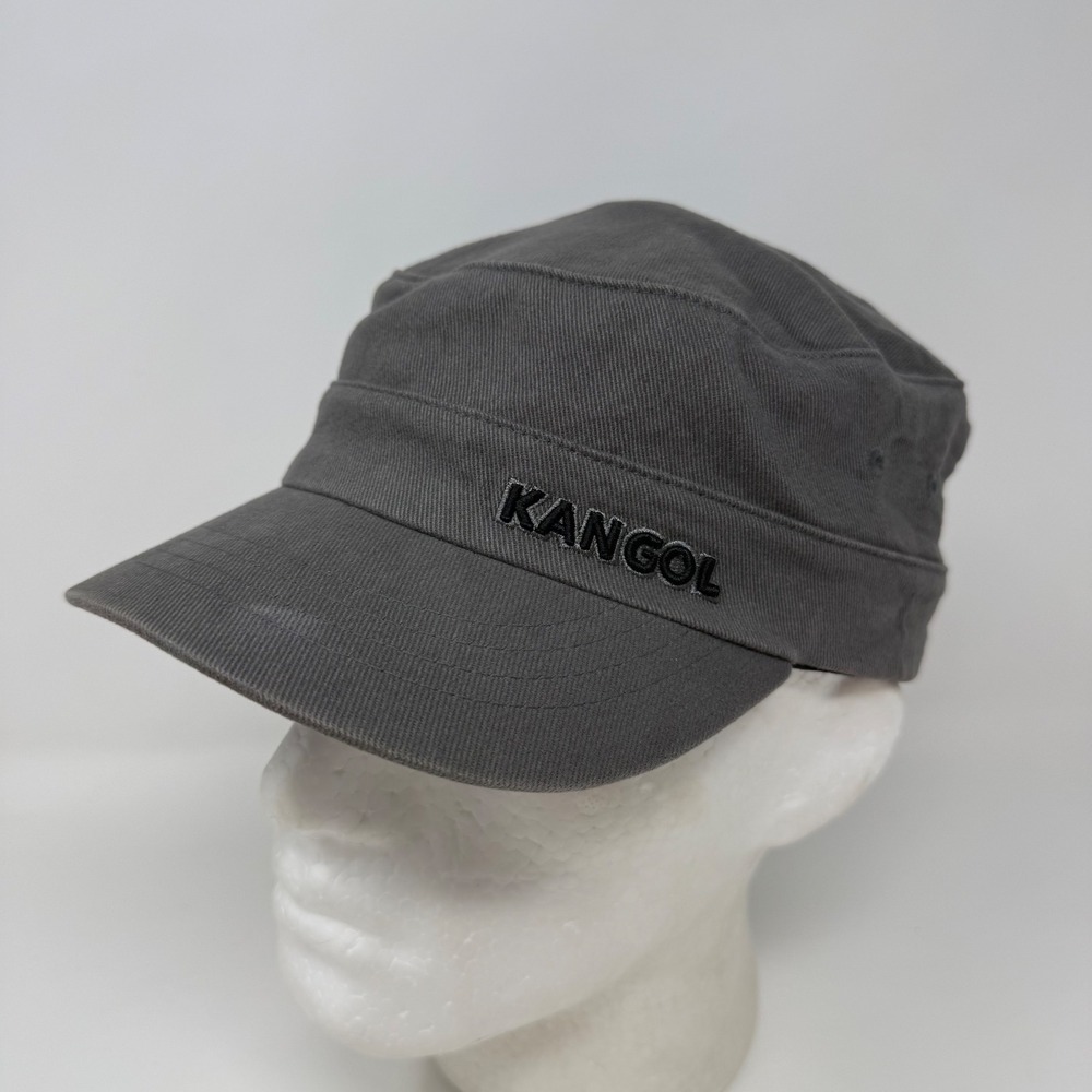 Kangol Mens Cotton Twill Army Cap Grey Flexfit Military Hat 9720BC Size L/XL